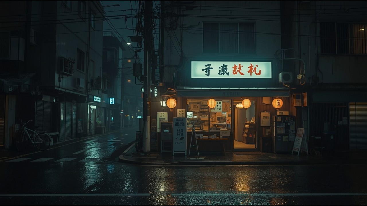 Tokyo Midnight Rain 🌧️ — Calm Rain Ambience for Sleep, Study & Relax