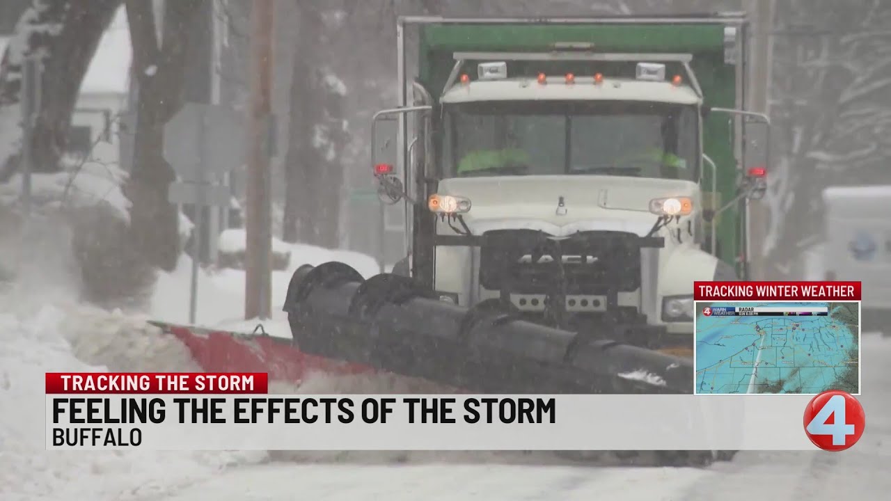 Tracking the winter storm in downtown Buffalo