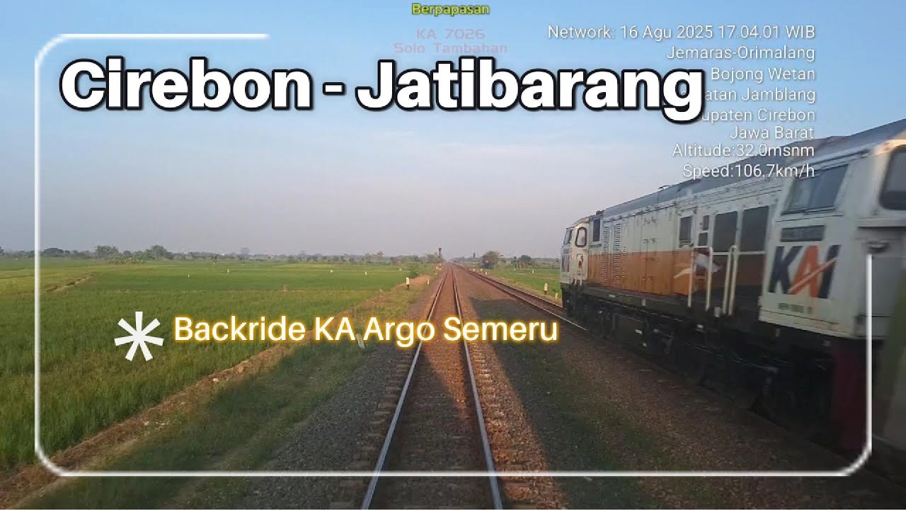 Cirebon - Jatibarang | Lintasan lurus yang mulai anteng | BR KA Argo Semeru