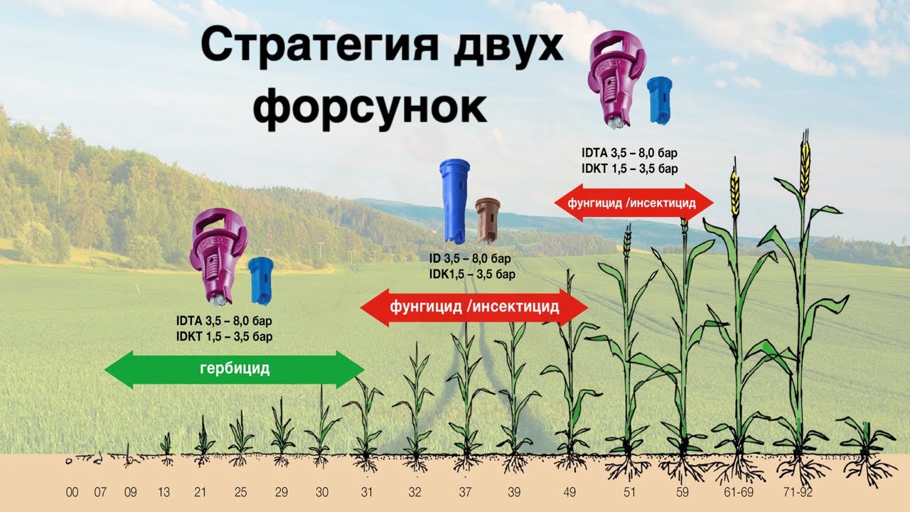 Технология опрыскивания от Lechler. Выпуск 4. Стратегия двух форсунок