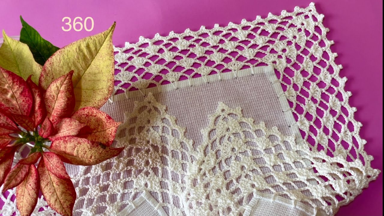 🧵 NUEVA orilla grande de vuelta y vuelta para mantel 💰 BORDO PUNTILLA 360