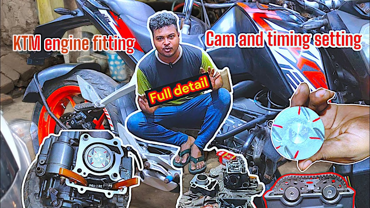 ktm engine rebuild piston ring and timing/কেটিএম ইঞ্জিন ফিটিং এবং টাইমিং সেটিং@BikeMechanicFiroj