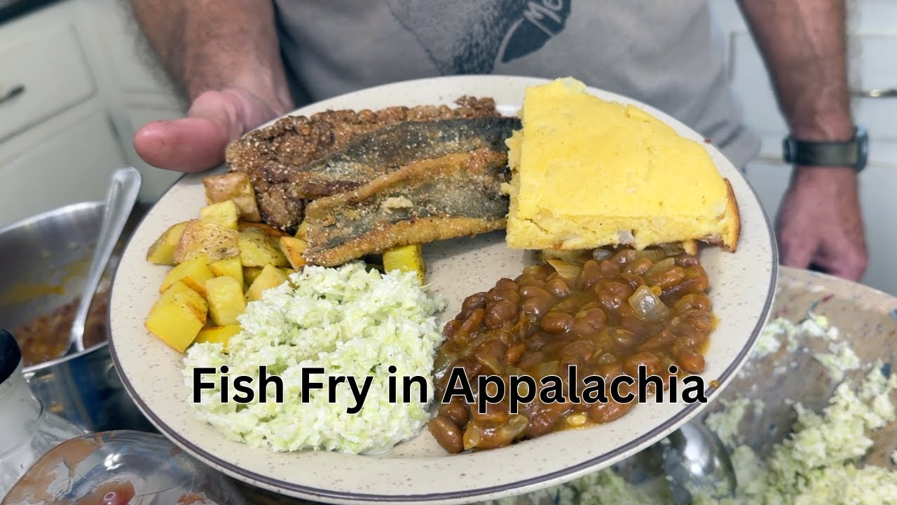 Fresh Fried Trout, Mountain Beans, Hushpuppy Cornbread, Slaw, & Roasted Potatoes