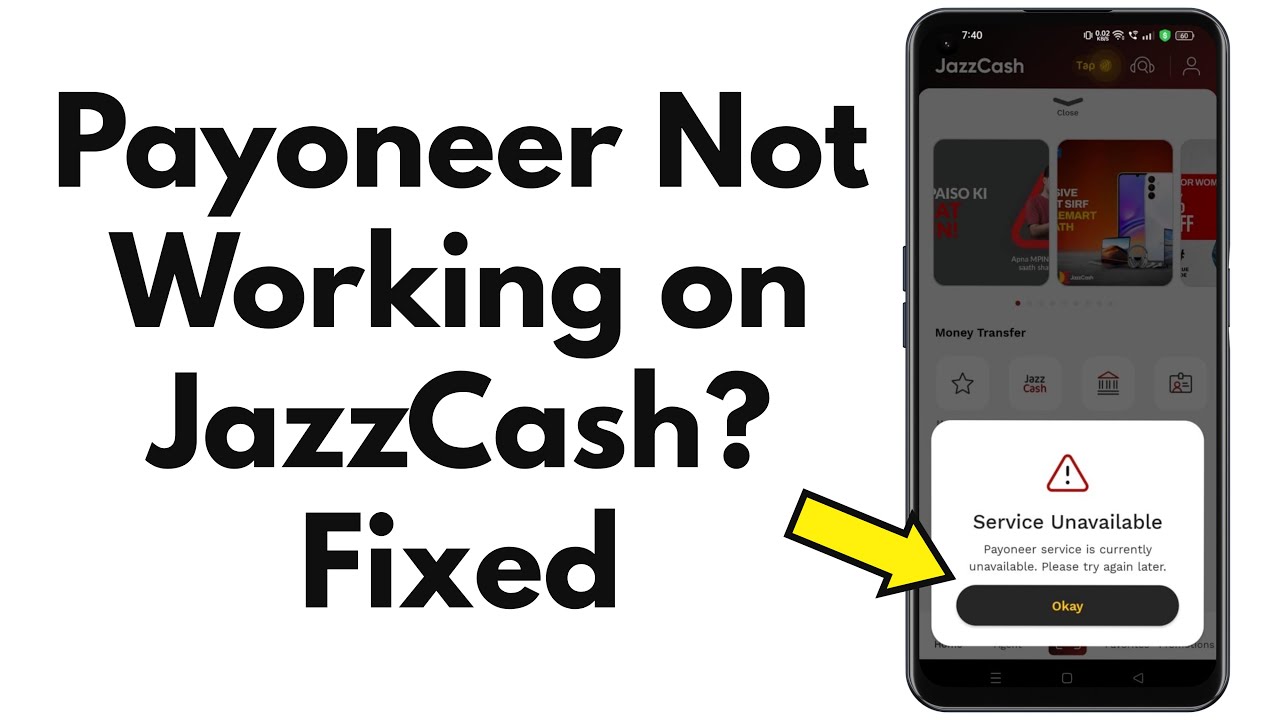 Payoneer Service Is Currently Unavailable &ndash; Please Try Again Later | JazzCash Error Fix