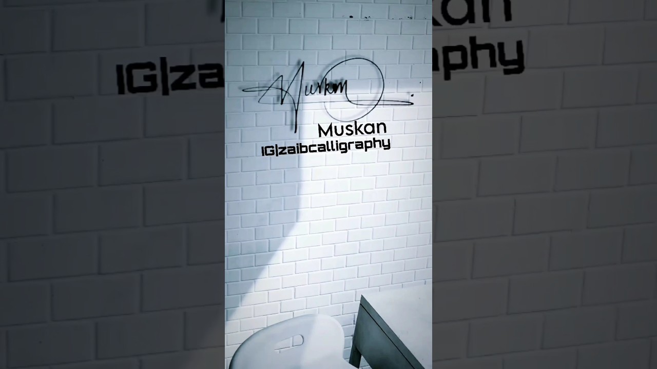 Muskan Name Signature Request done. Muskan... #signature #signaturestyle##bestsignature #calligraphy