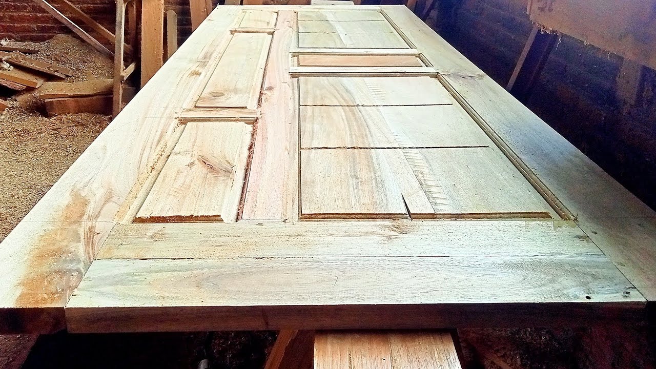 Pintu kayu mahoni tehnik Tukang kayu membuat pintu rumah