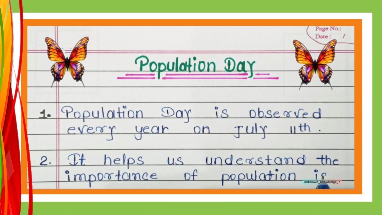 10 Lines on Essay on Population Day in English || 10 Lines Essay on World population Day in English.