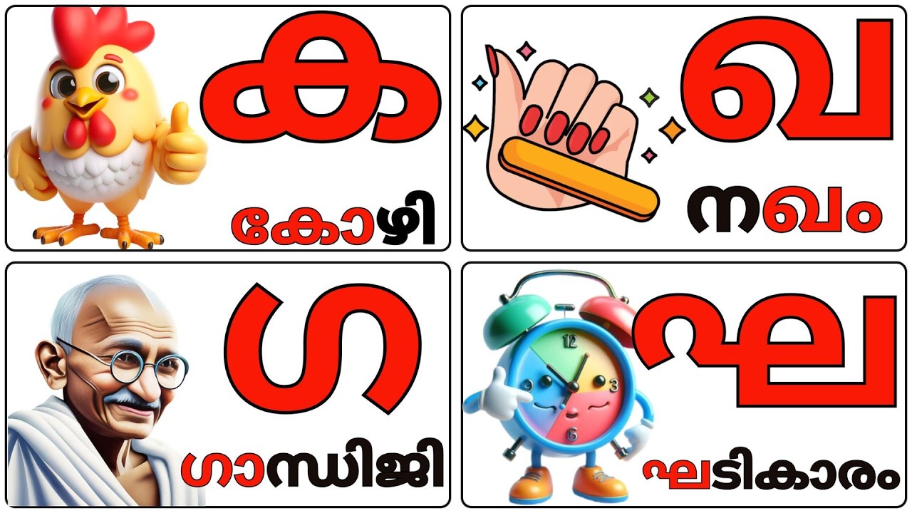 Malayalam Consonants 2026 🎵 | മലയാളം വ്യഞ്ജനങ്ങൾ പഠിക്കാം | Learn Vyanjanangal ക to ഹ