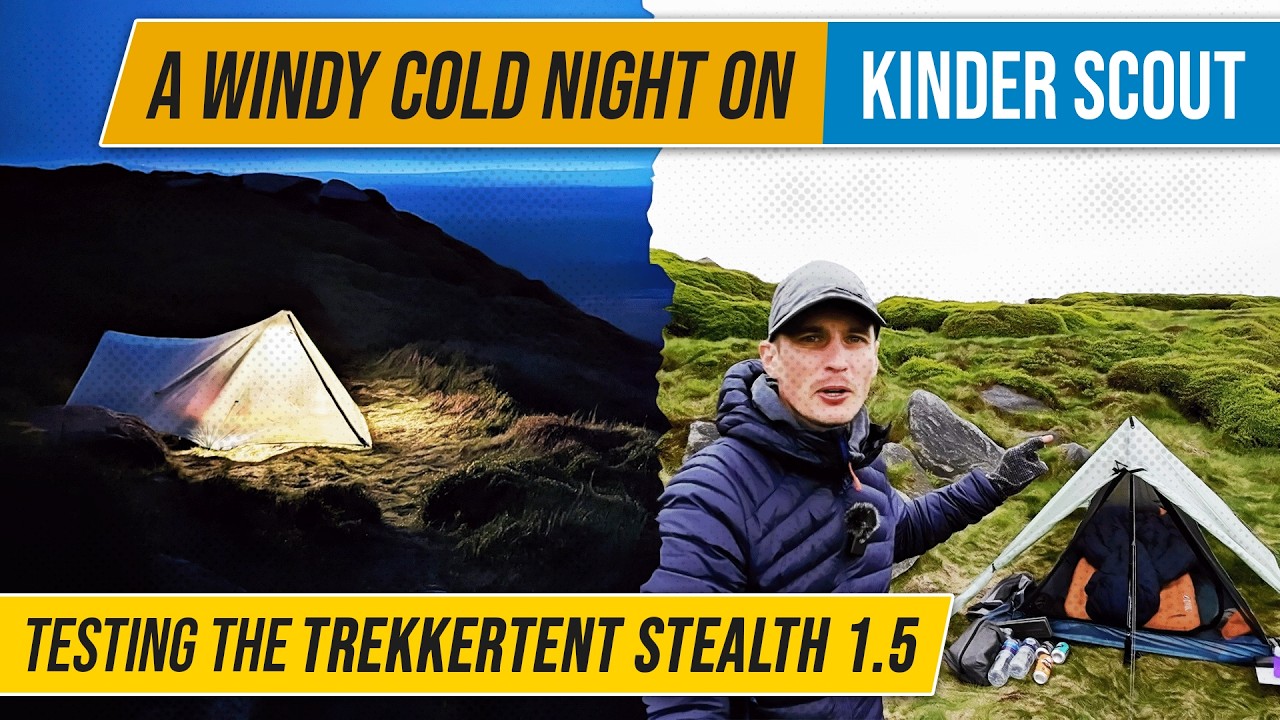 Windy, Cold Wild Camp on Kinder Scout | Trekkertent Stealth 1.5 DCF