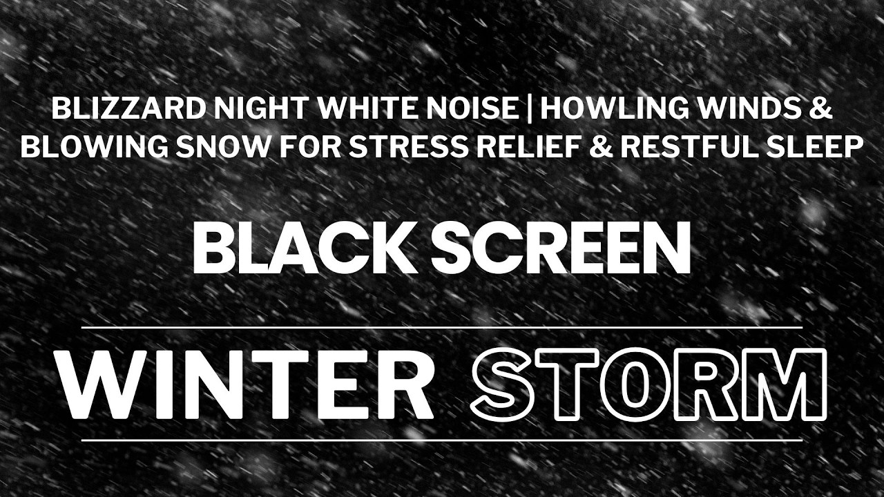 Blizzard Night White Noise | Howling Winds & Blowing Snow for Stress Relief & Restful Sleep