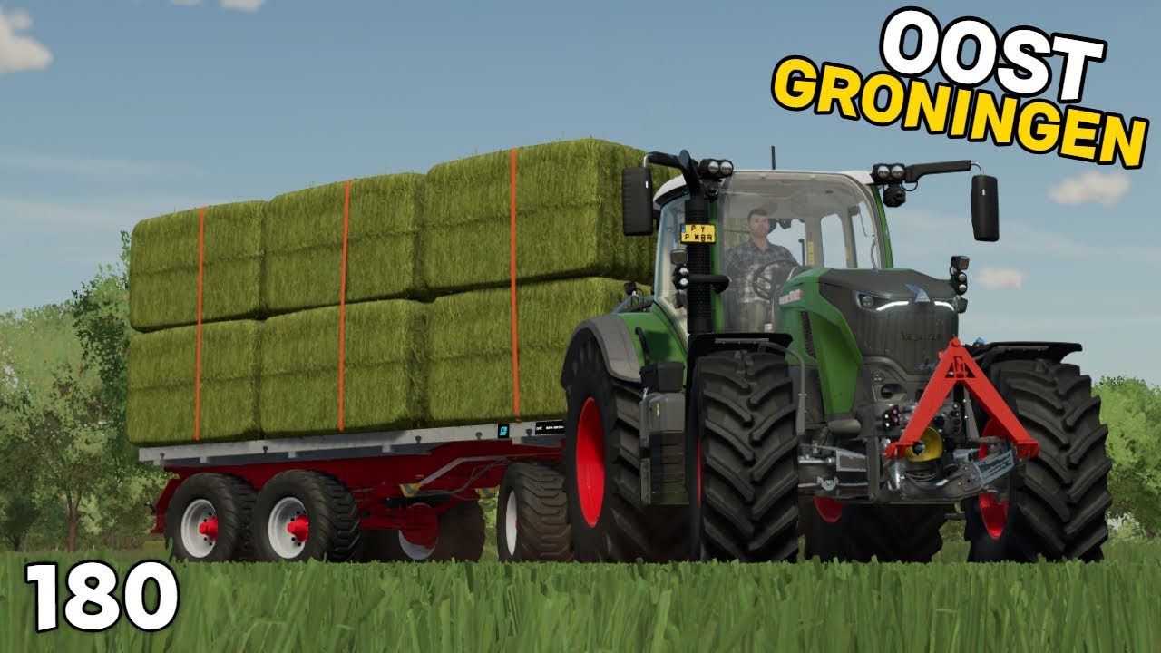 De Hooibalen Opladen & Vaste Mest Uitrijden en Afvoeren | Oost-Groningen #180 | FS22