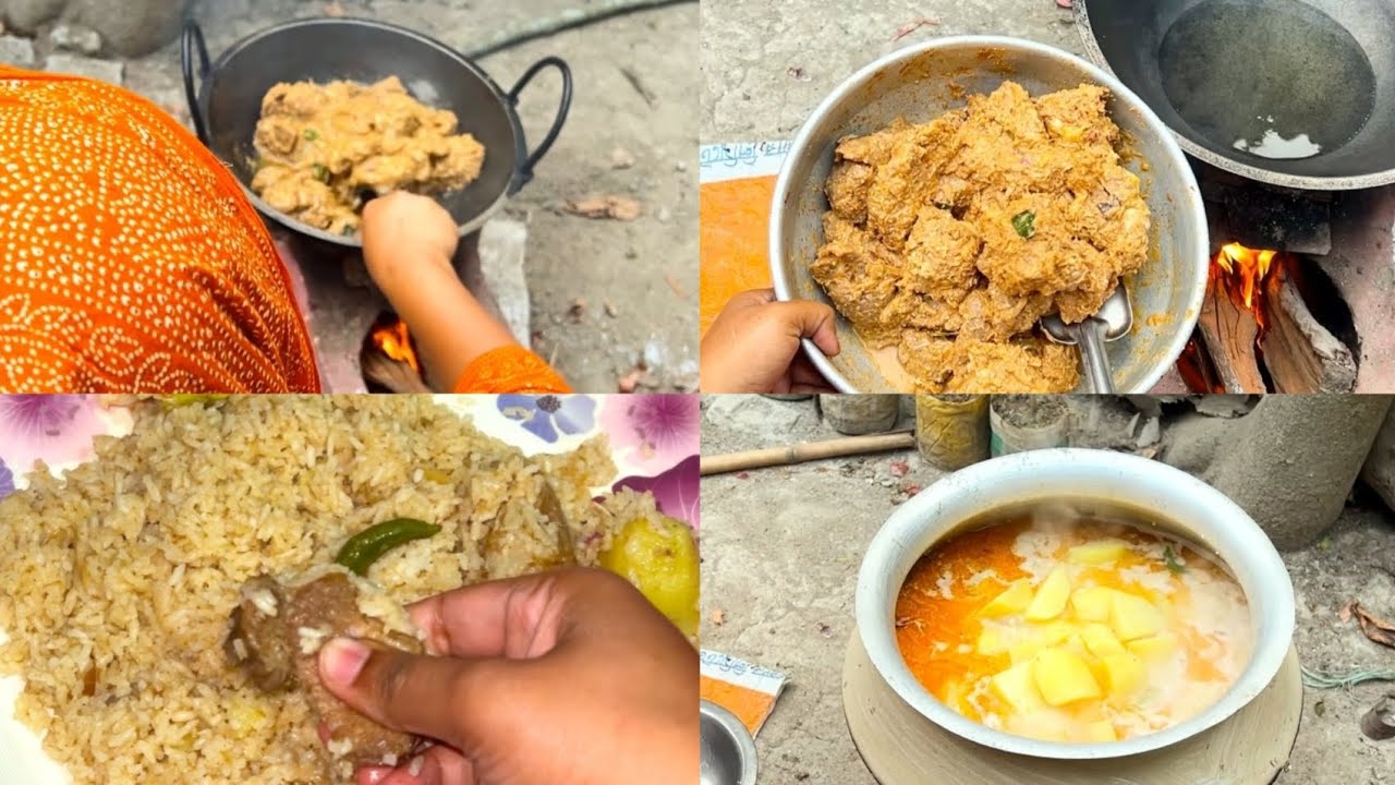 খোলামেলা আকাশের নিচে beef biriyani মুহূর্ত টা বেশ সুন্দর ছিলে📛#biriyani 