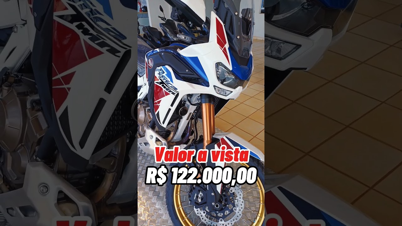 Valor a vista da CRF 1100 AFRICA TWIN 2024 BRANCA