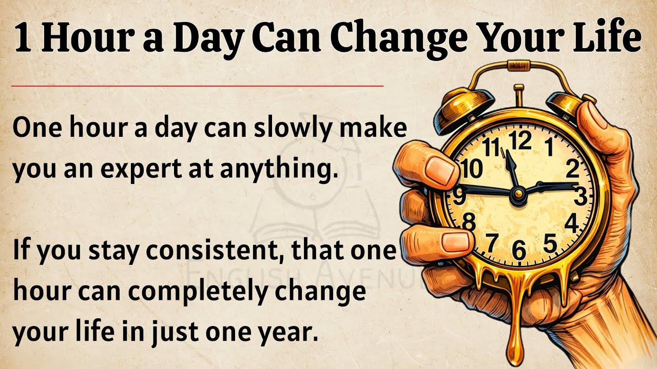 1 Hour a Day Can Change Your Life - 1 Hour Rule || Motivational Video 🔥 || Graded Reader ✅️ | ESL