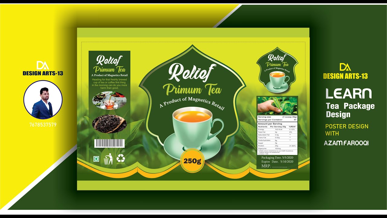 Product Packaging Design Tutorial Using CorelDraw x6 , x7 in Hindi #Azam_farooqi