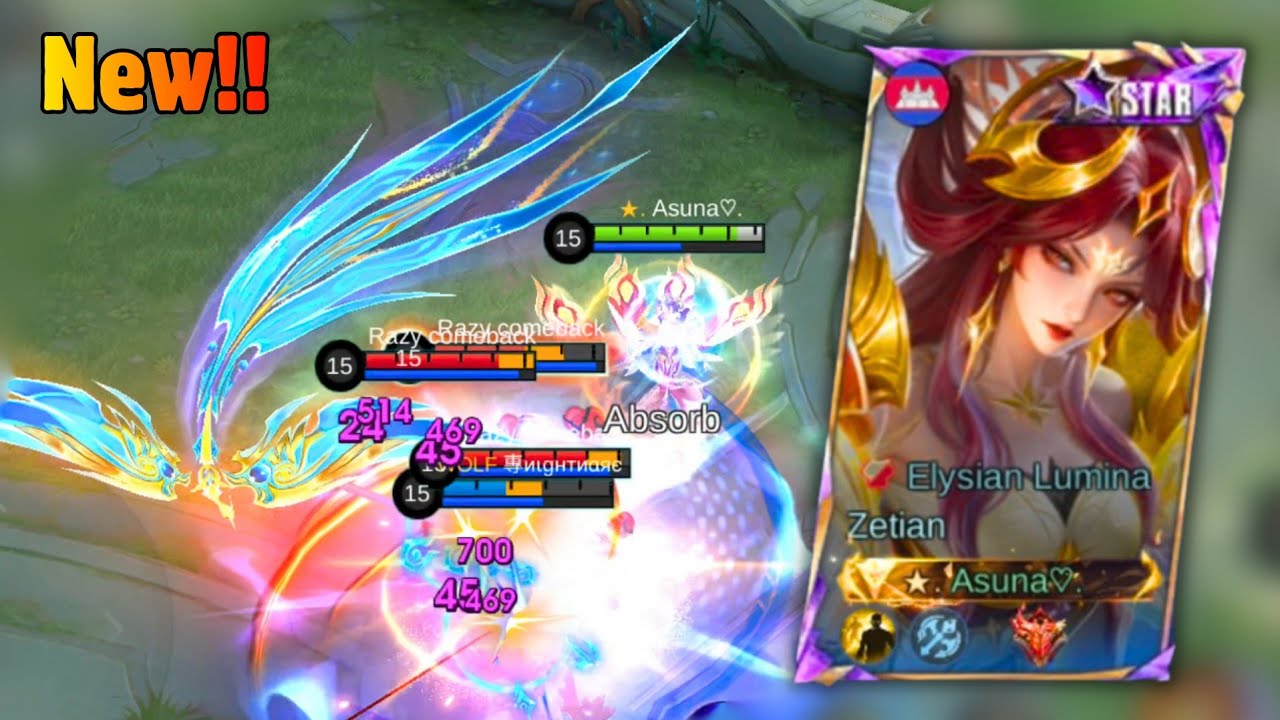 New Zetian April Starlight Skin Gameplay ❤️&zwj;🔥 Painted Skin | Mobile Legends