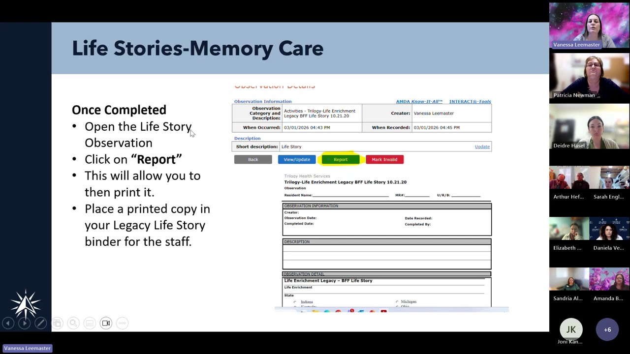 Virtual MatrixCare Training – Part 1 (Kingston)