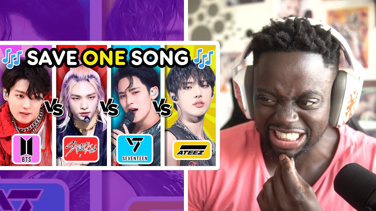 Reacting to ✨ Save 1 KPOP Song: BTS vs STRAY KIDS vs SEVENTEEN vs ATEEZ 🎶 | KPOP QUIZ 2024 🔥