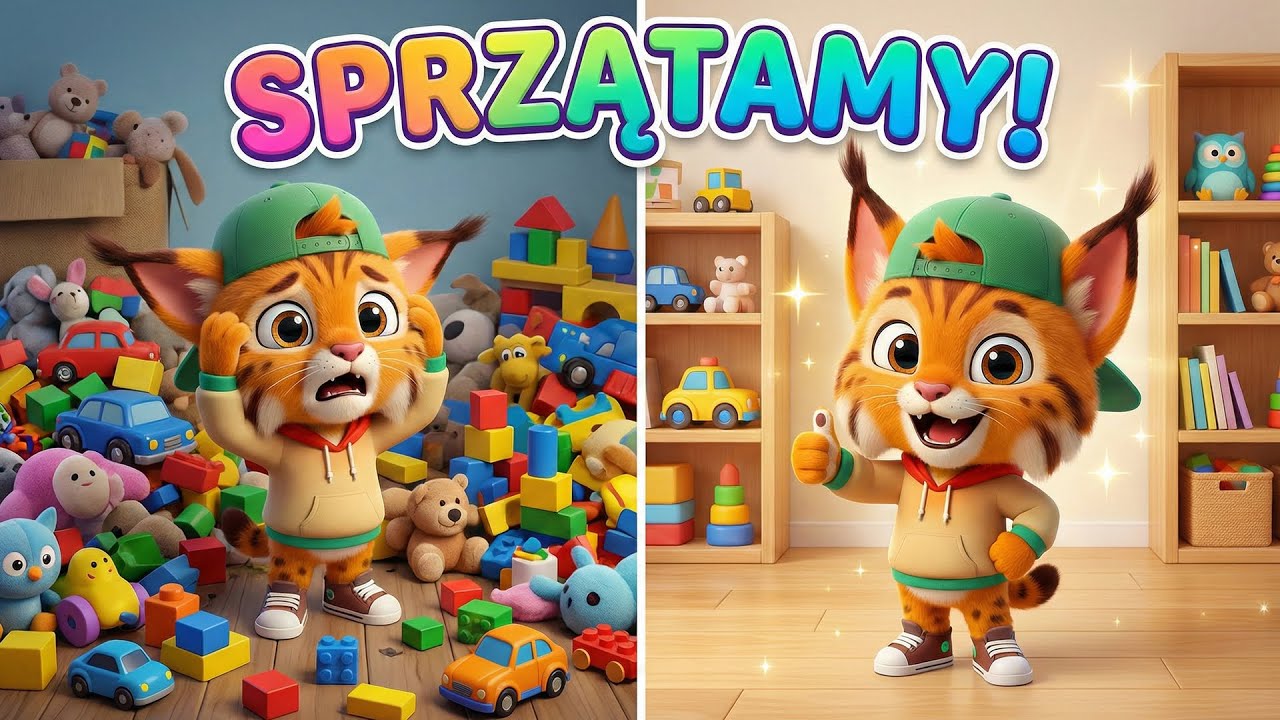 Sprzątamy Zabawki! 🧹 Piosenka do Sprzątania dla Dzieci (Szybko i Wesoło) | Lulu i Rysio