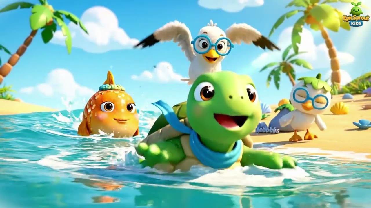 Russian | Долгое путешествие черепахи | Turtle’s Long Journey | kids song