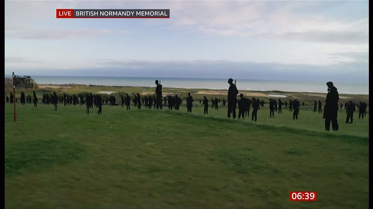 D-Day 80th anniversary - 'Standing with Giants' at Gold Beach (WWII) (2) (France/(UK))19/April/2024