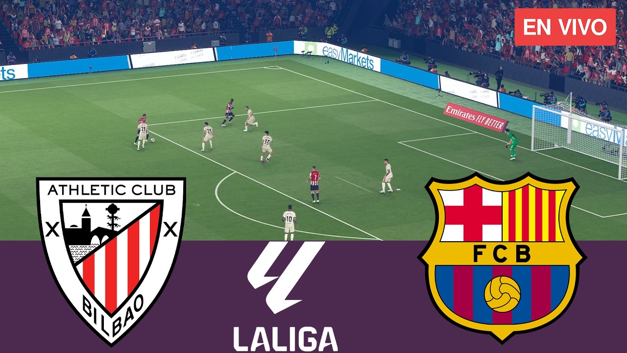 🔴Athletic Club vs Barcelona EN VIVO. La Liga 2025/2026 Partido Completo - Videojuegos de Simulación