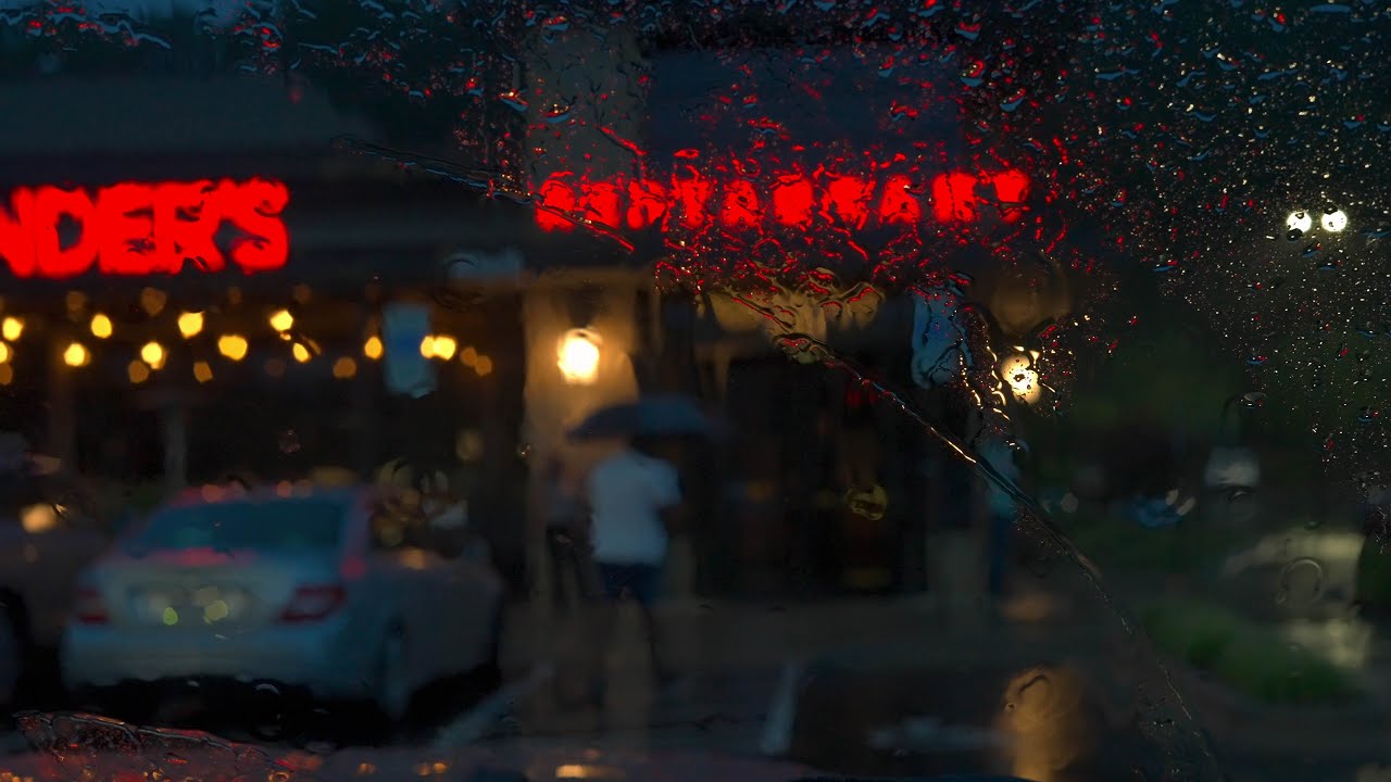 3 Hours of Rain Relaxation, Urban Rain at Night from Car, Heavy Rain, Sleep, Meditation, Study