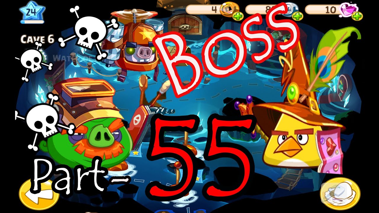 Angry Birds Epic: Part-55 Gameplay Chronicle Cave 14: Stormy Sea 8-10 (Plus Boss Battle iOS)