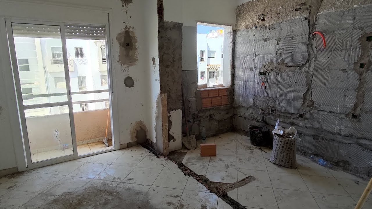 إصلاحات شقة السكن قتصادى شقة مدينة بوزنيقة دار الدخامة