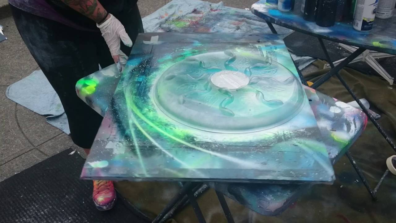Spray Paint Street Artist Seattle