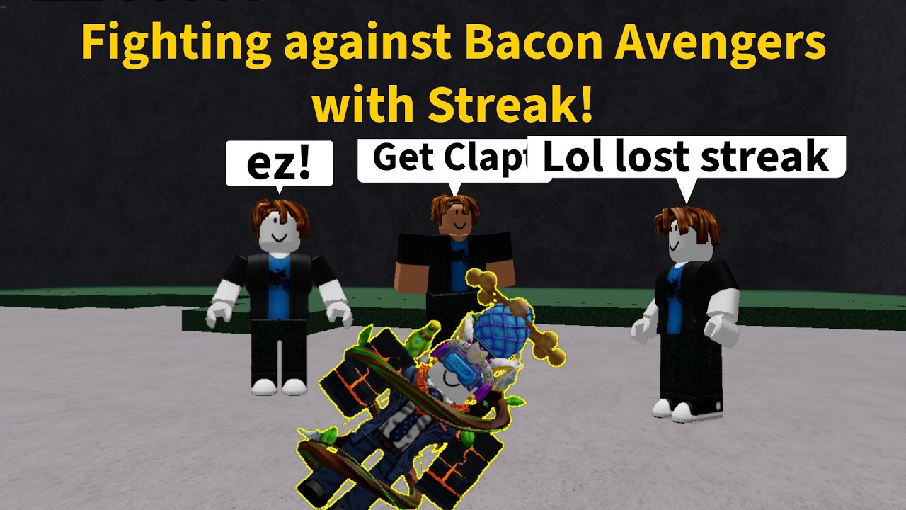 Bacons vs 1 with Streak| ROBLOX | The Strongest Battlegrounds