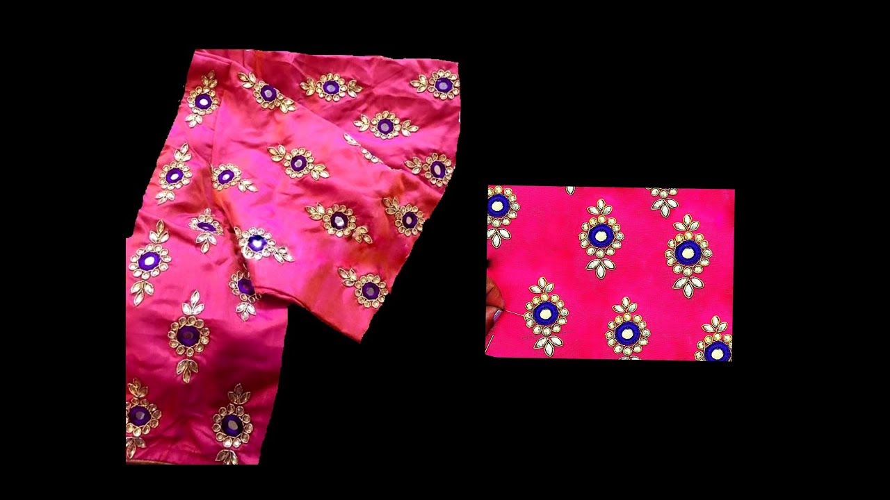 Most Beautiful  Butis Design with Normal Stitching Needle-Same Like AARI/ Maggam Work Blouse