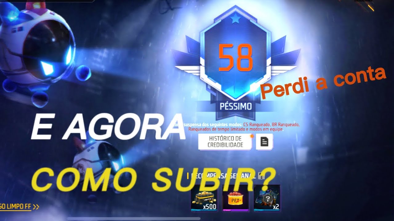 COMO SUBIR CREDIBILIDADE RÁPIDO ATUALIZADO 2023, free fire
