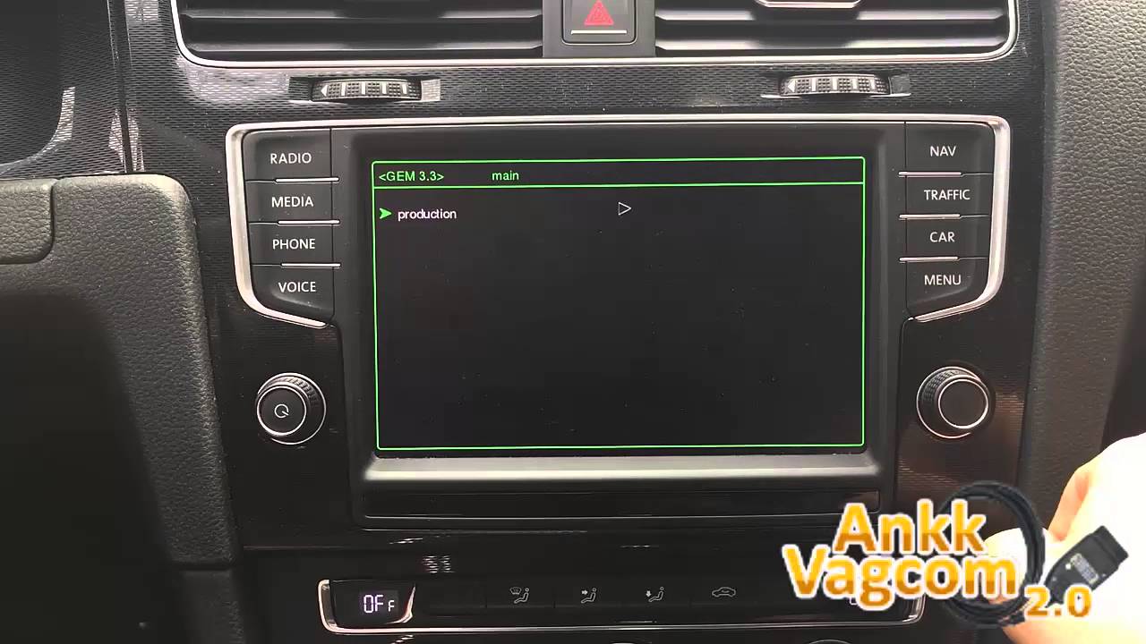 VW Discover Pro (MIB2) Green engineering menu enabled