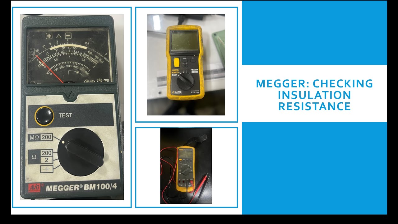 Megohmmeter (Megger),Digital and Analog Meggers and DMM # Checking insulation resistance of a motor.