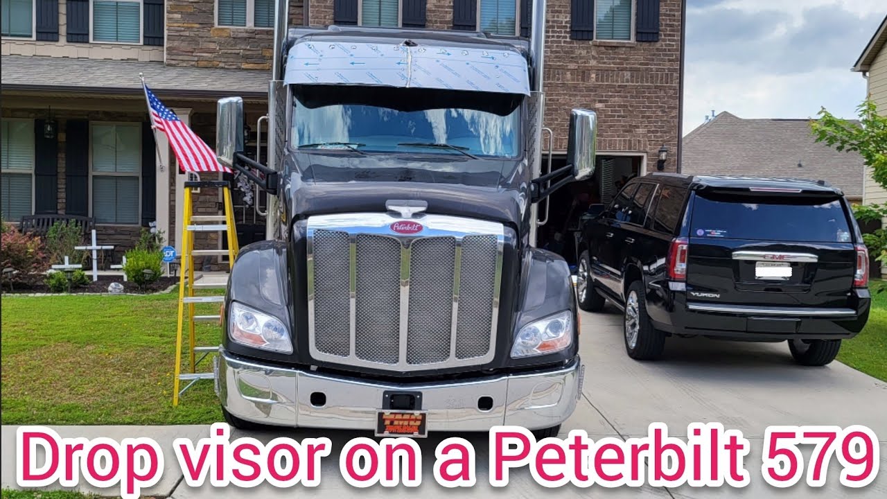 2016 Peterbilt 579 drop visor. Trucking in 2023