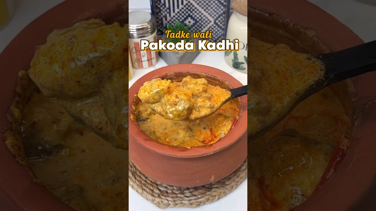 Tadkewali Kadhi with Soft Pakoda - Best Pakoda Kadhi Ever #pakoda #kdhi #spicy #tadka #kadhirice
