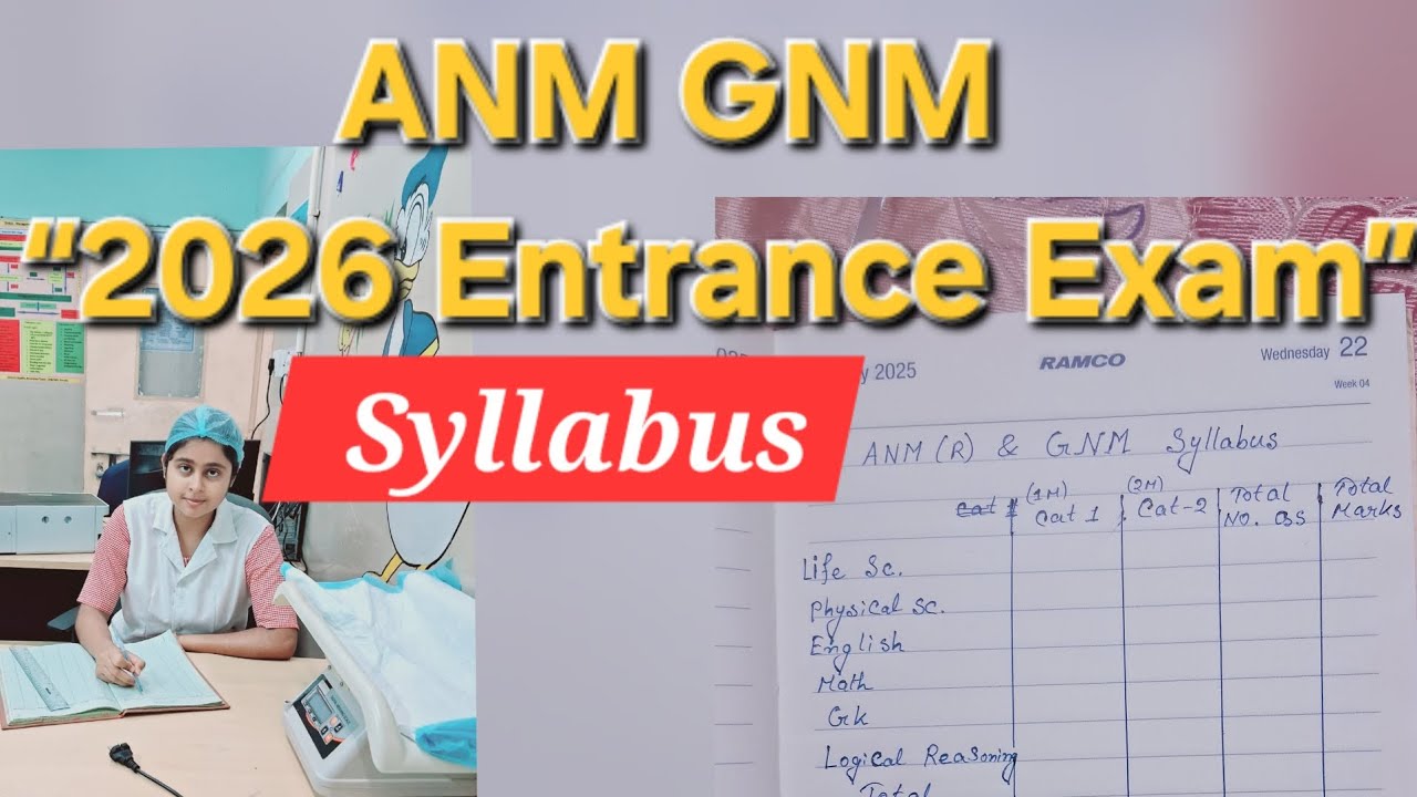ANM GNM 2026 Syllabus Explained | Nursing Entrance Exam