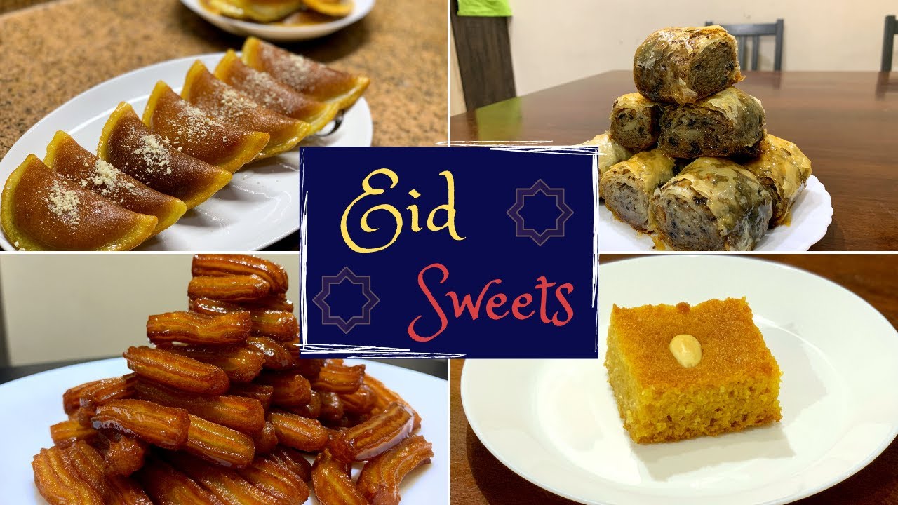 Eid Sweets | Qatayef | Biscuit Baklava | No Egg No Flour Orange Basbousa | Tulumba