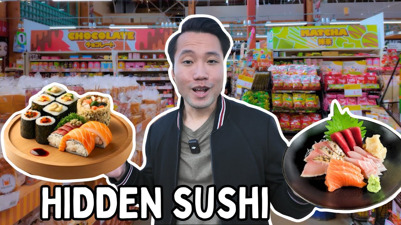 Hidden Conveyor Belt SUSHI inside LA Japanese Supermarket Has 2-HOUR Wait Time!