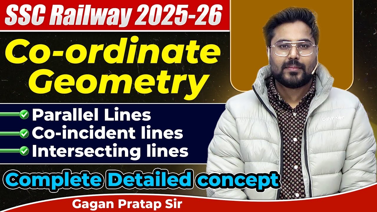 Co ordinate Geometry (Parallel Lines,Co-incident Lines, Intersecting Lines) //Gagan Pratap Sir #ssc
