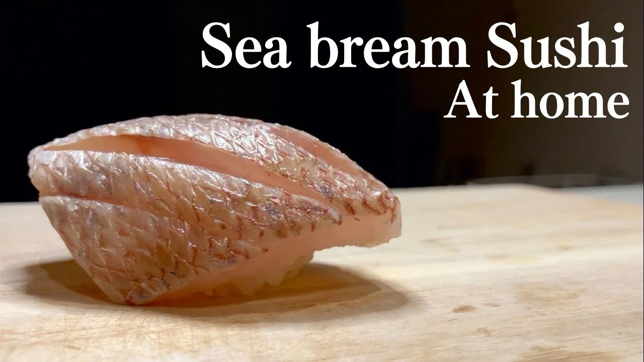 How to make Sea bream Sushi using traditional Japanese methods at home!!