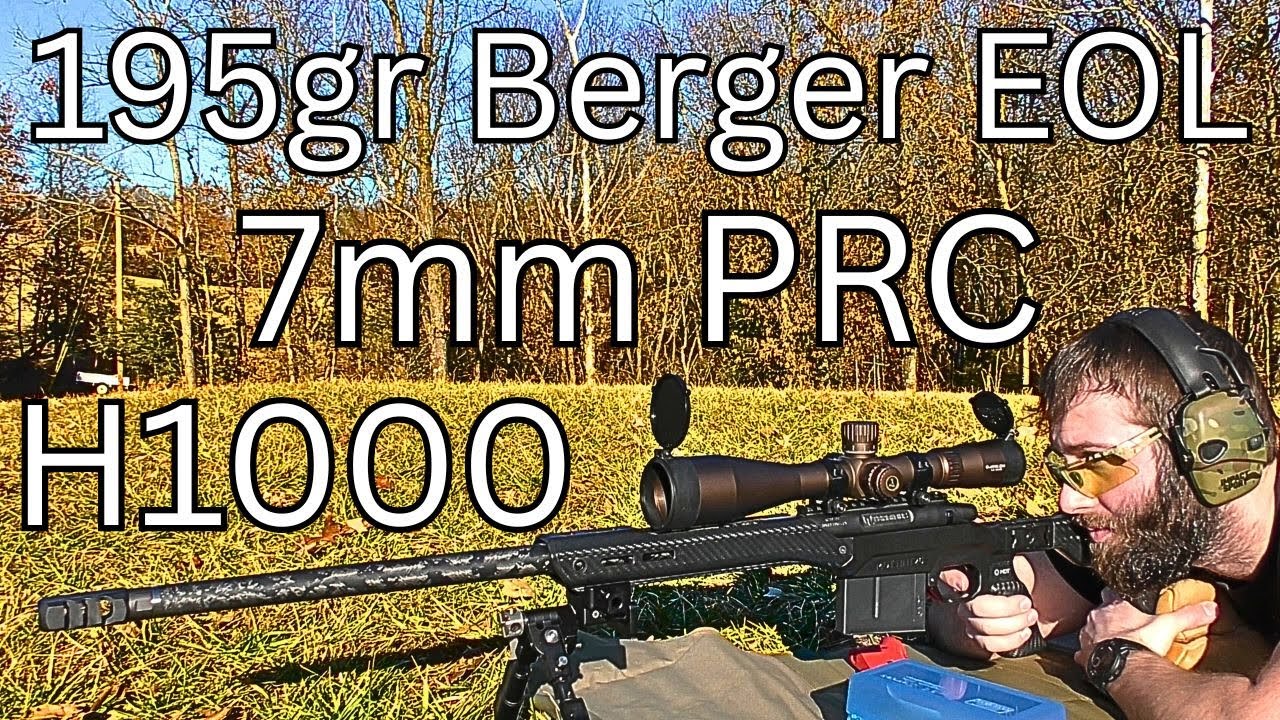 Тест точности/скорости 7-мм пули PRC: Berger 195gr Extreme Outer Limits (Elite Hunter) и H1000