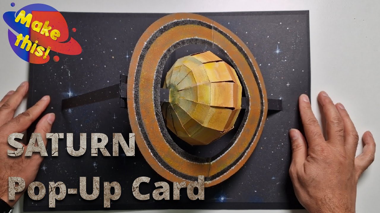 Make A 3D Planet Saturn Pop-up Card (step By Step Tutorial)