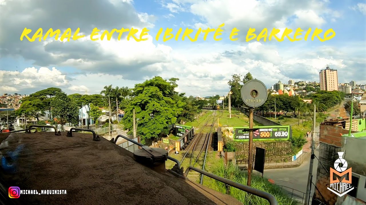 Ramal ferroviário entre Ibirité e Barreiro, na grande BH em 2021. MRS Logística