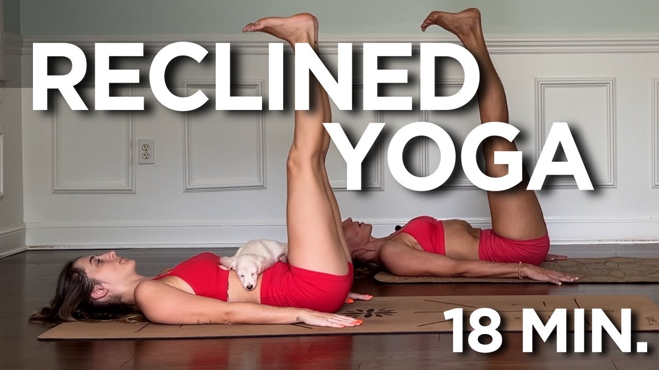 RELAXING PUPPY RECLINED YOGA | 18 MIN. LAYING DOWN FLOW 