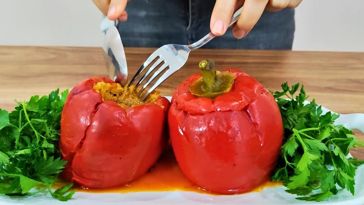 Best Stuffed Pepper Recipe Ever ! Dolmeh Felfel Persian