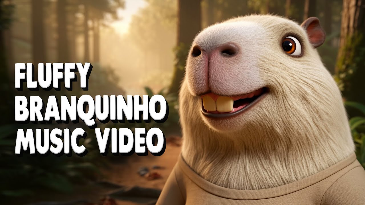 Fluffy Branquinho. A different snout, a kind lesson. Branquinho kids song. 💛