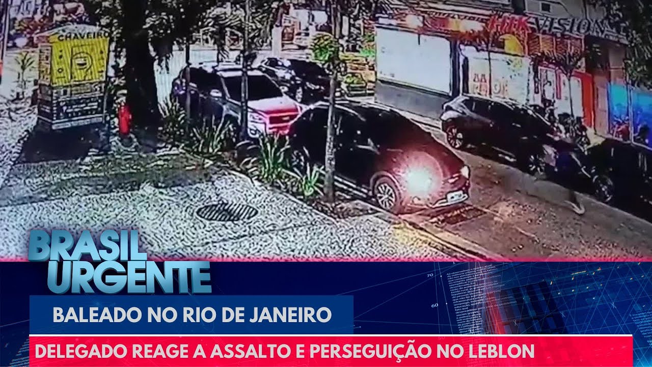 Delegado reage a assalto e persegui&ccedil;&atilde;o termina com baleado no Leblon | Brasil Urgente