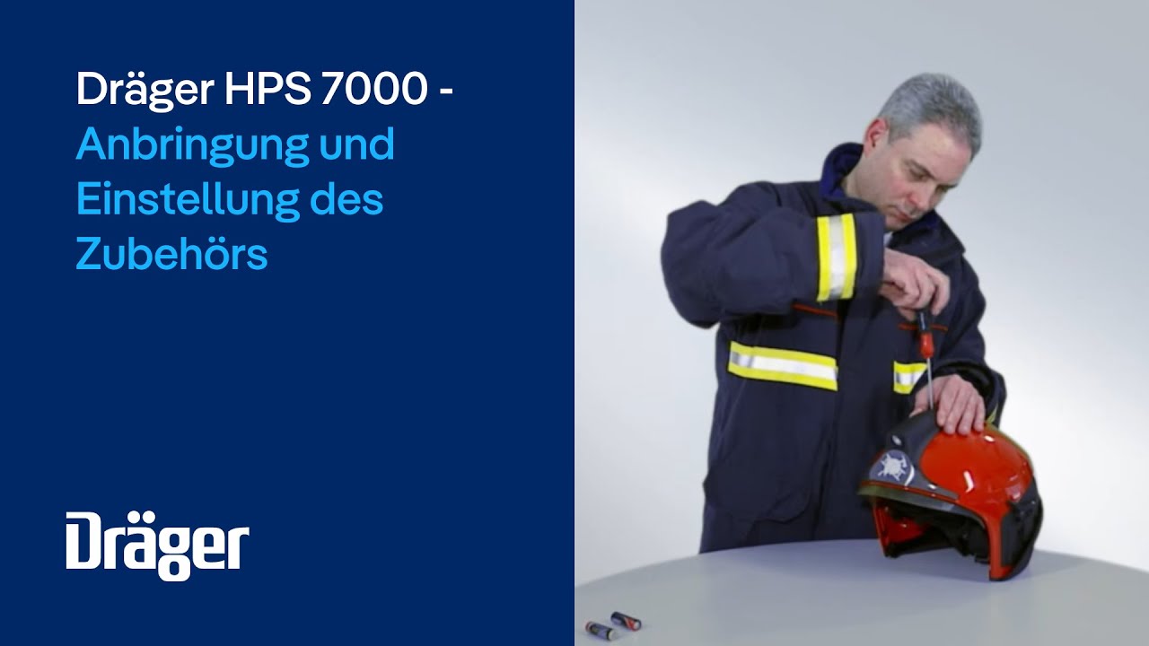 Feuerwehrhelm Dräger HPS 7000: Anbringung und Einstellung des Zubehörs